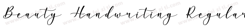 Beauty Handwriting Regular字体转换